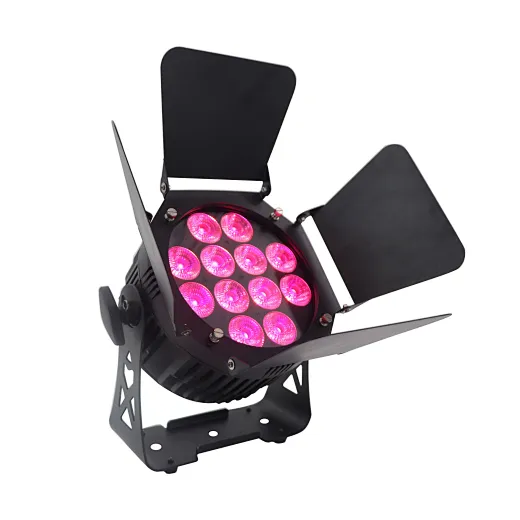 Outdoor Waterproof 12x18w rgbwa uv 6in1 Battery Powered Wifi App Remote Dmx Wireless LED Uplight With Barndoor